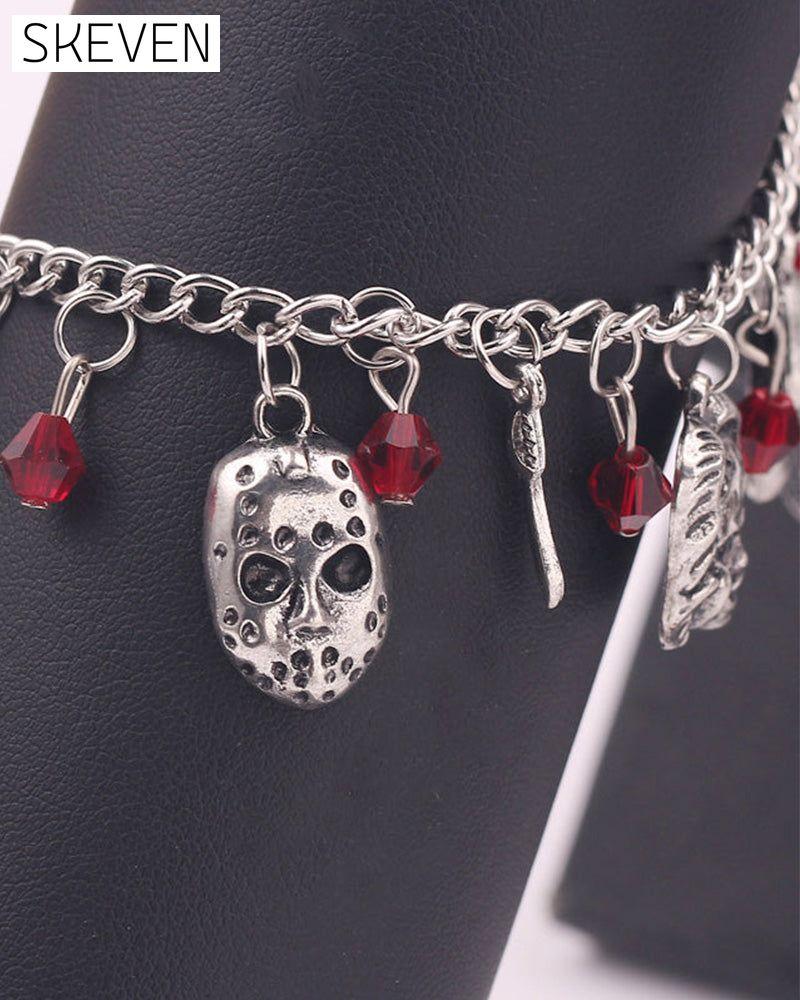 Halloween jason mask bracelet