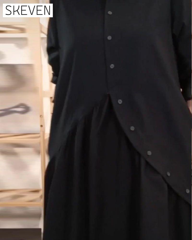 Robe trapèze décontractée et ample
