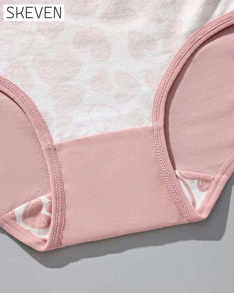 Damen-Slip mit niedlichem Liebesmuster, weich und atmungsaktiv