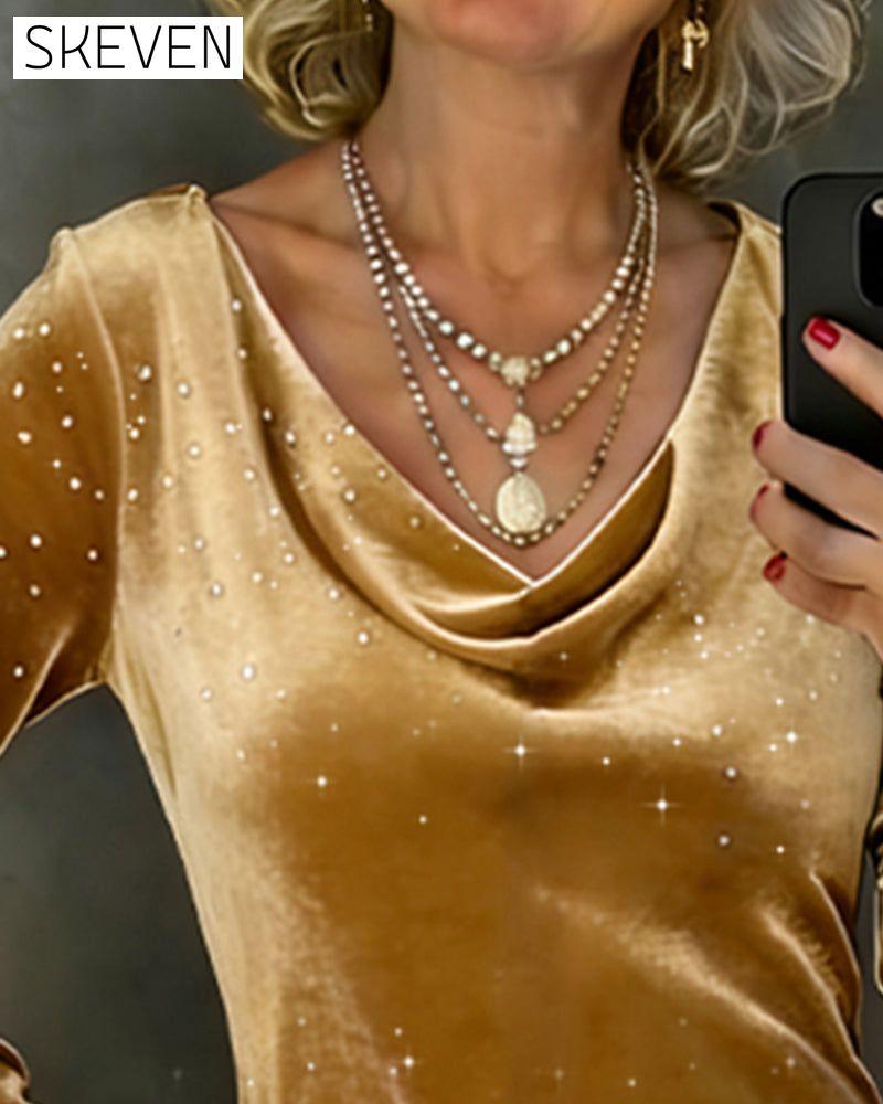 Fine Shimmer Straight Dress