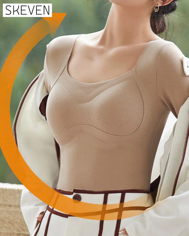 Nahtloses Thermotop für Damen mit integriertem BH