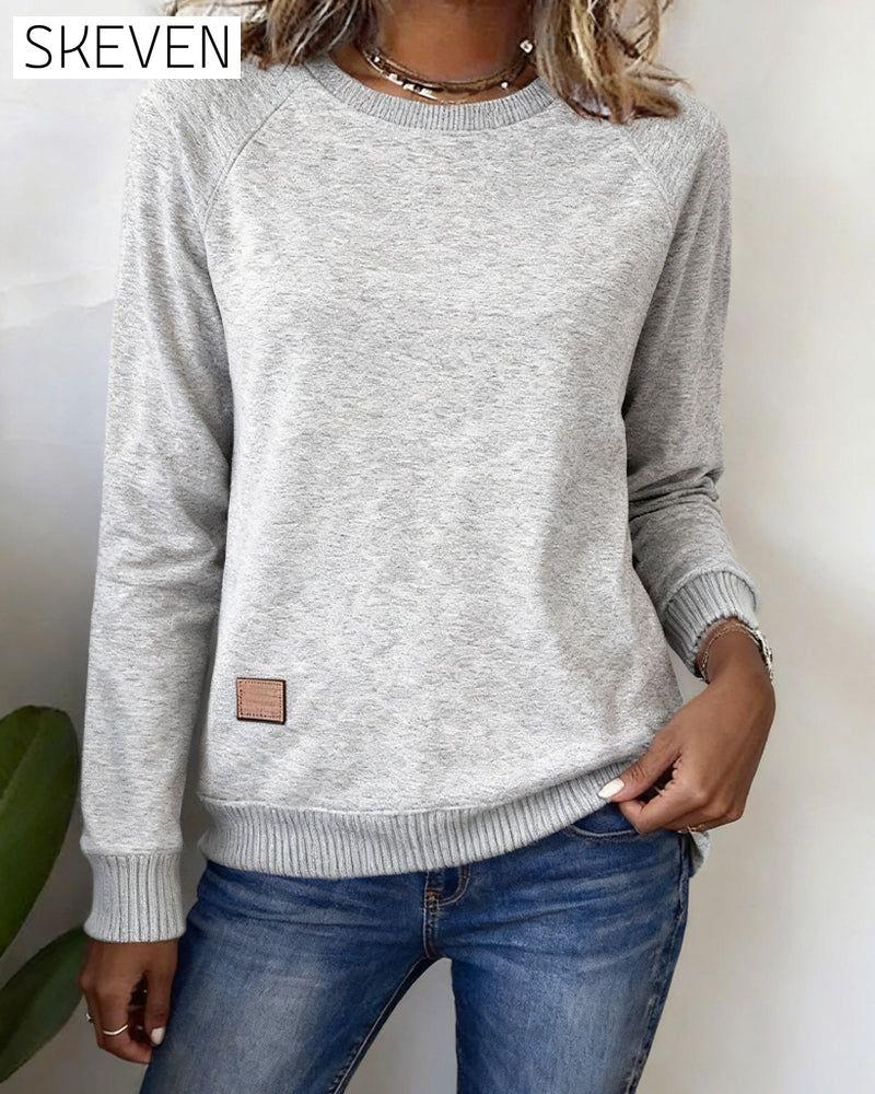 Modisches Freizeit-Sweatshirt mit Rundhalsausschnitt