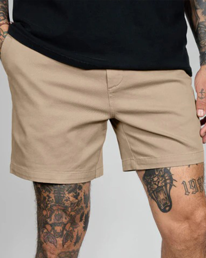 Men's Elastic Waist Casual Straight Leg Short