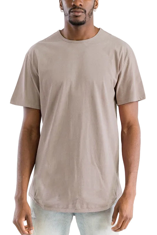 Extended Scallop Round Neck Tshirt