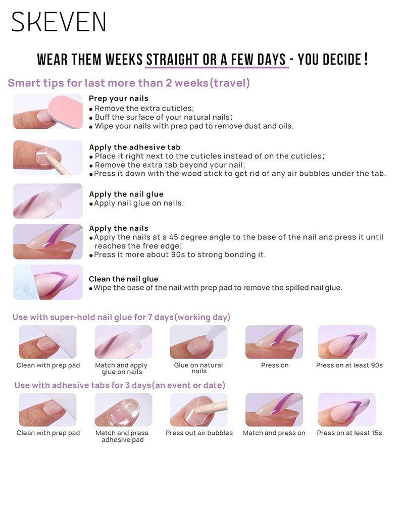 French Square Short Nails