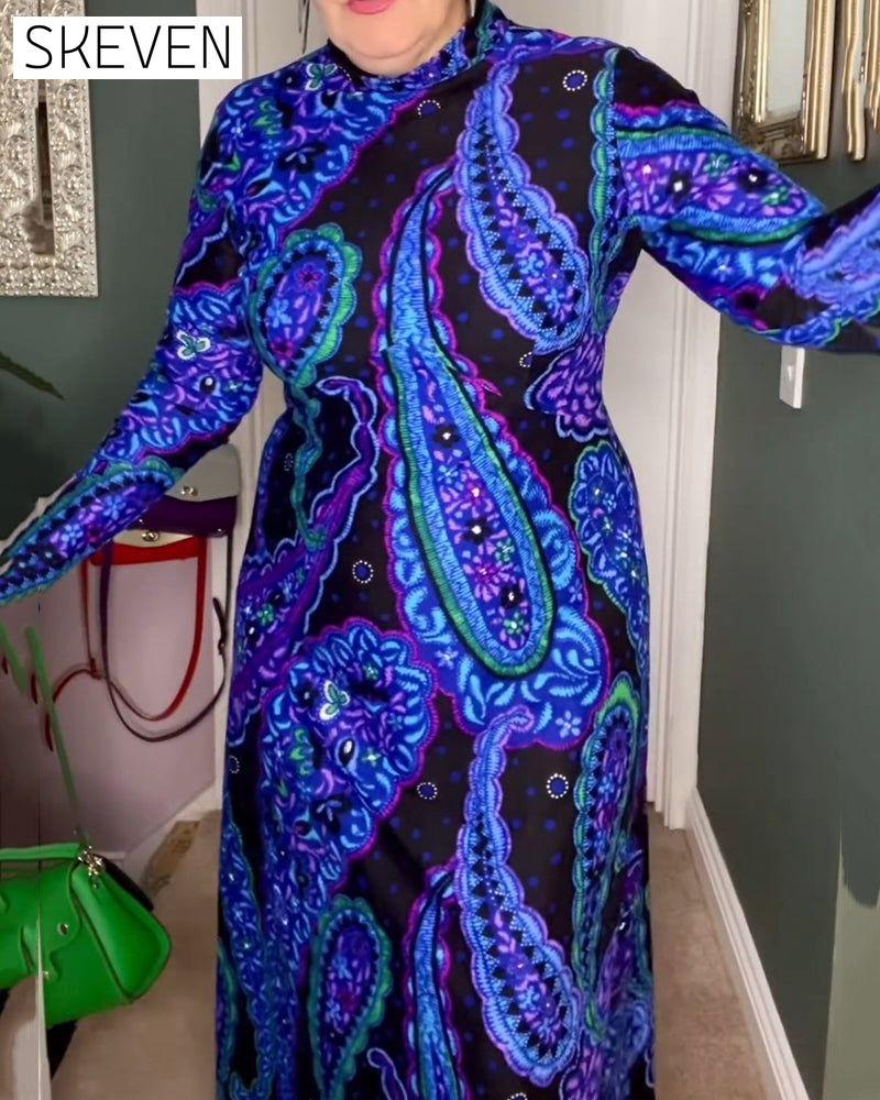 Paisley print elegant dress