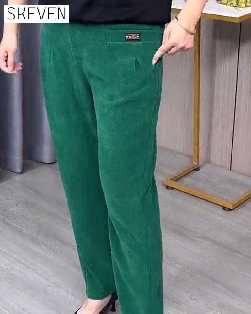 Solid Color Stretch Skinny Pants