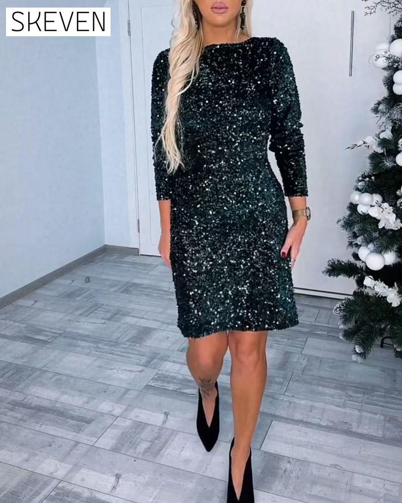 Fashion Sequined Bodycon Dress