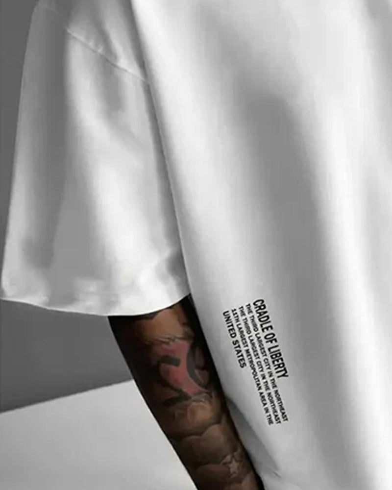 Men's Loose Fit Drop Shoulder Casual T-Shirt