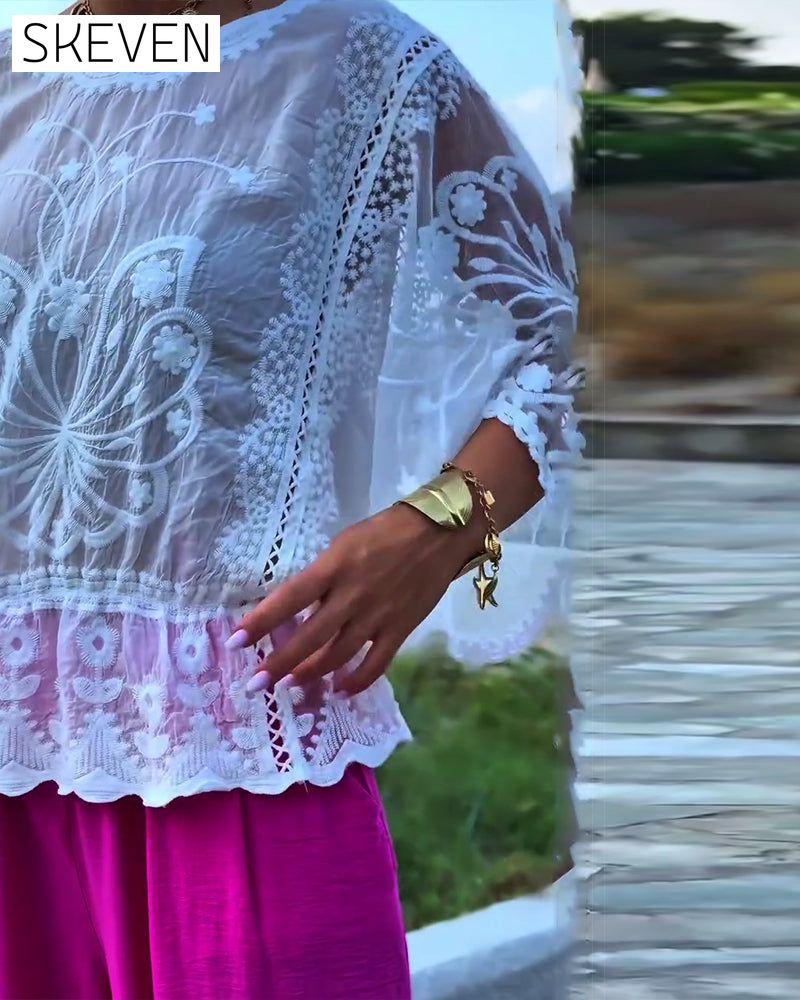 Blouse tendance unie