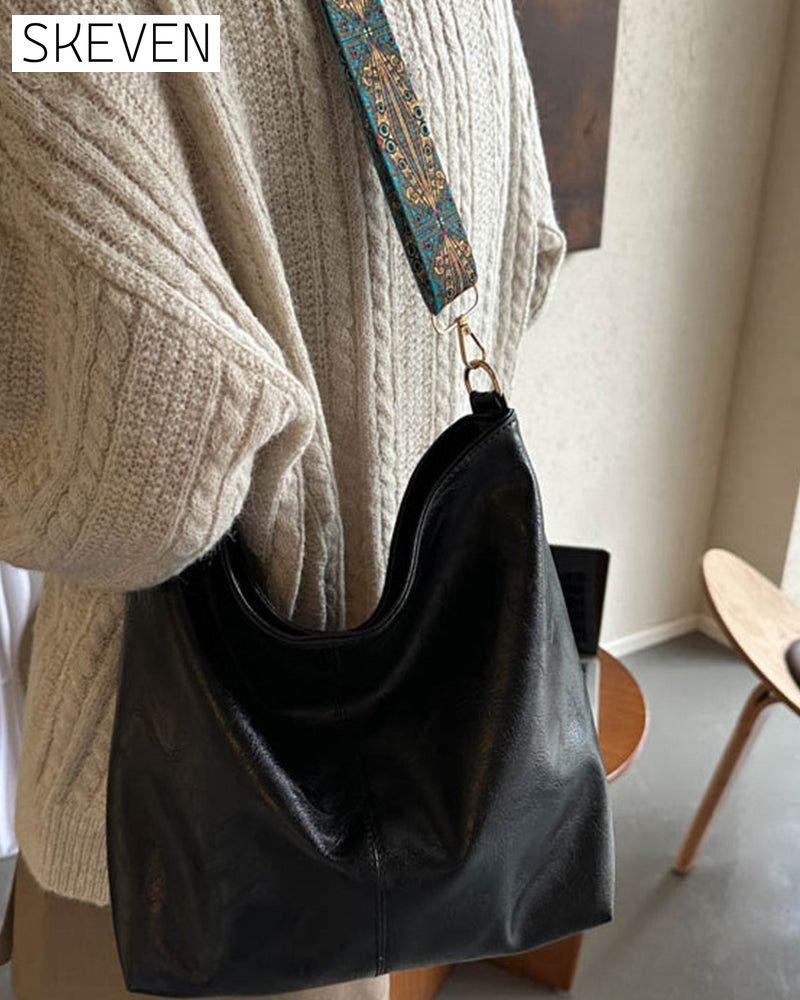 Sac seau vintage à bandoulière grande capacité