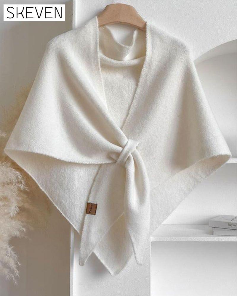 Fashion Solid Triangle Shawl Cloak