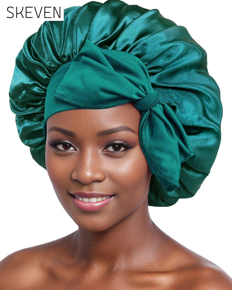 Silk night sleeping cap bonnet