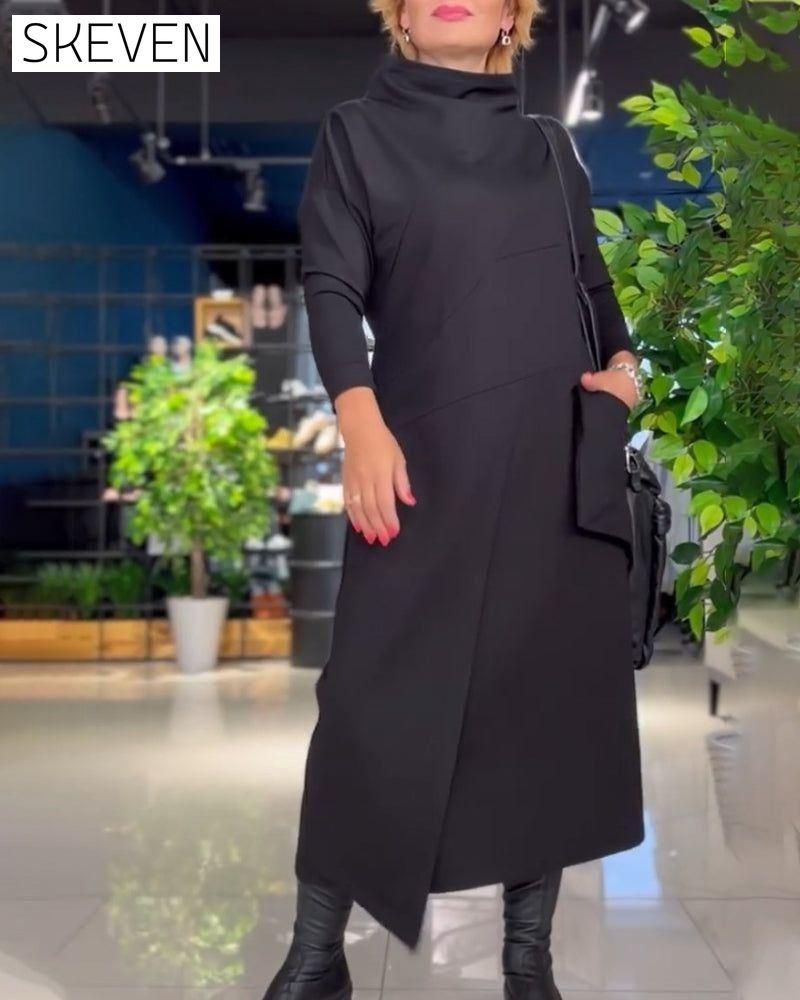 High Neck Dress with Pockets 2023 f/w 23BF casual dresses Clothes Dresses spring