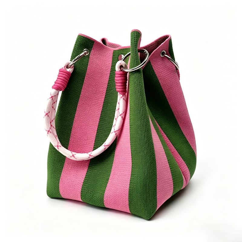 Mini Knit Bucket Tote Bag