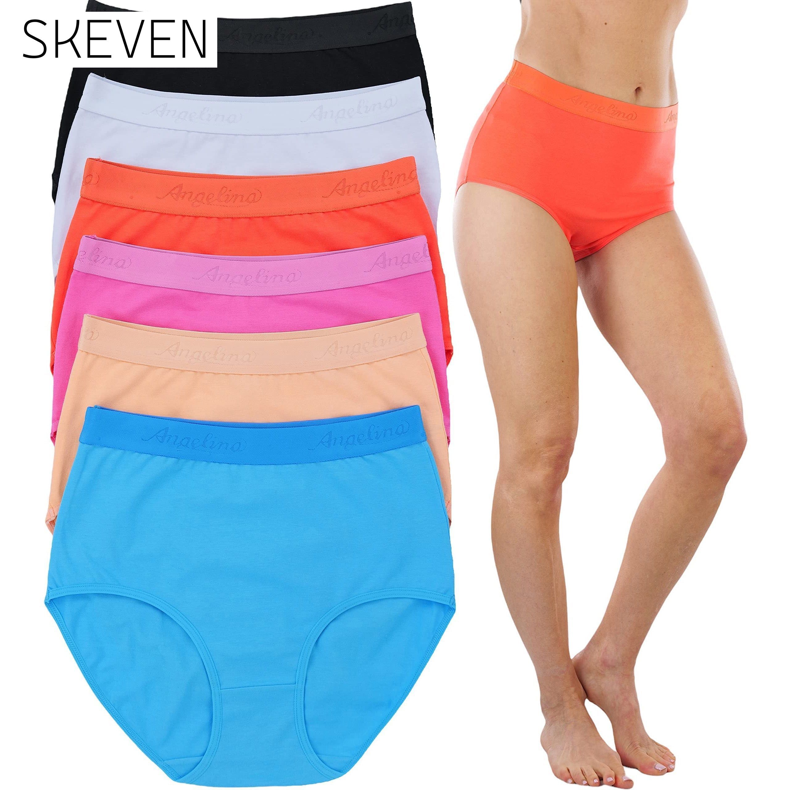 6-Pack: Women's High Waisted Solid Beach Vibe Gridle Panties 4XL __stock:100 lingerie refund_fee:1200