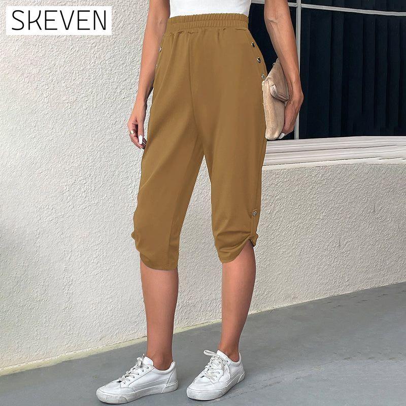 Casual Elastic Waist Trousers Khaki best Best Sellings bottoms clothes pants Plus Size Sale Topseller