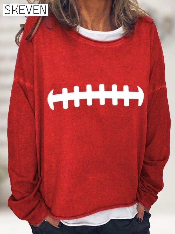 Women's Football Lover Casual Long-Sleeve T-Shirt