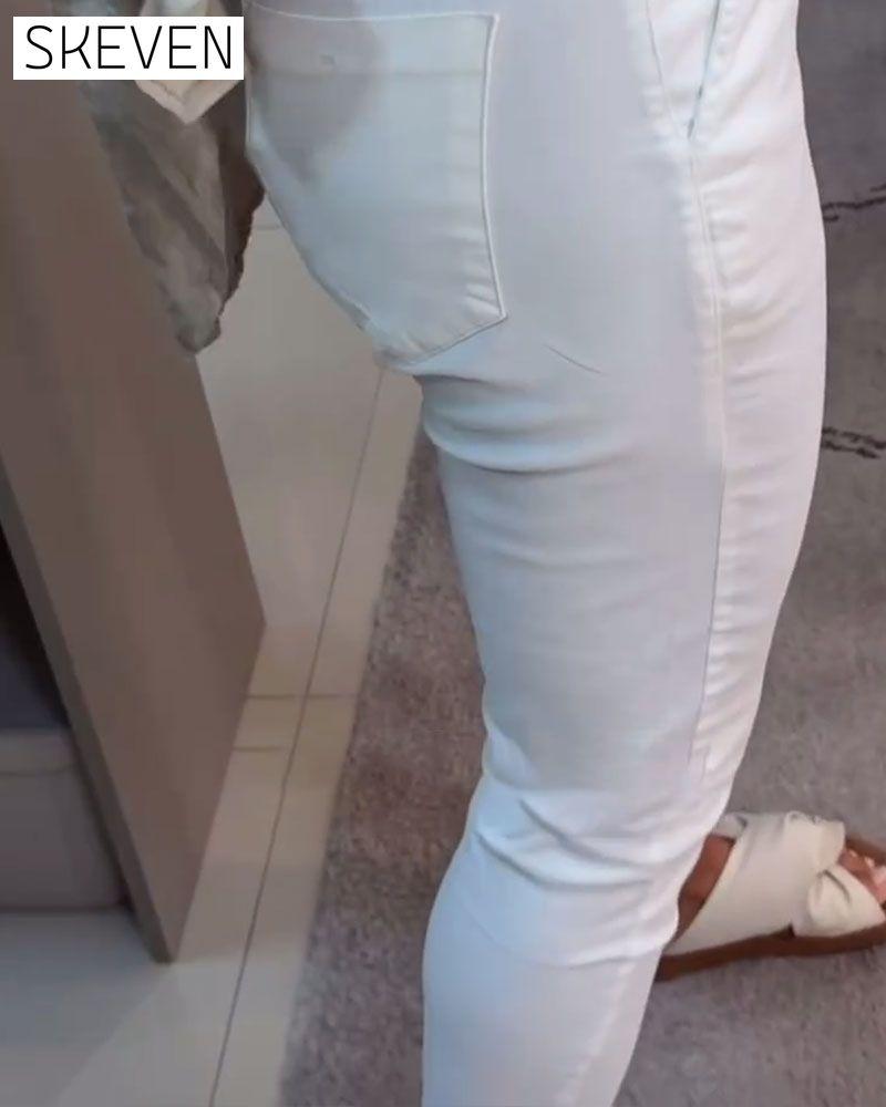 Drawstring Casual Pencil Pants