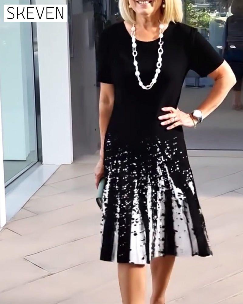 Temperamental Commuter Print Dress