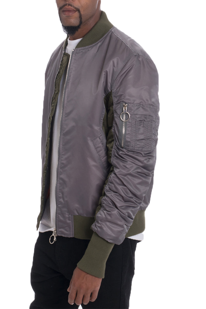 Bolden Two-Tone Bomber Jacket