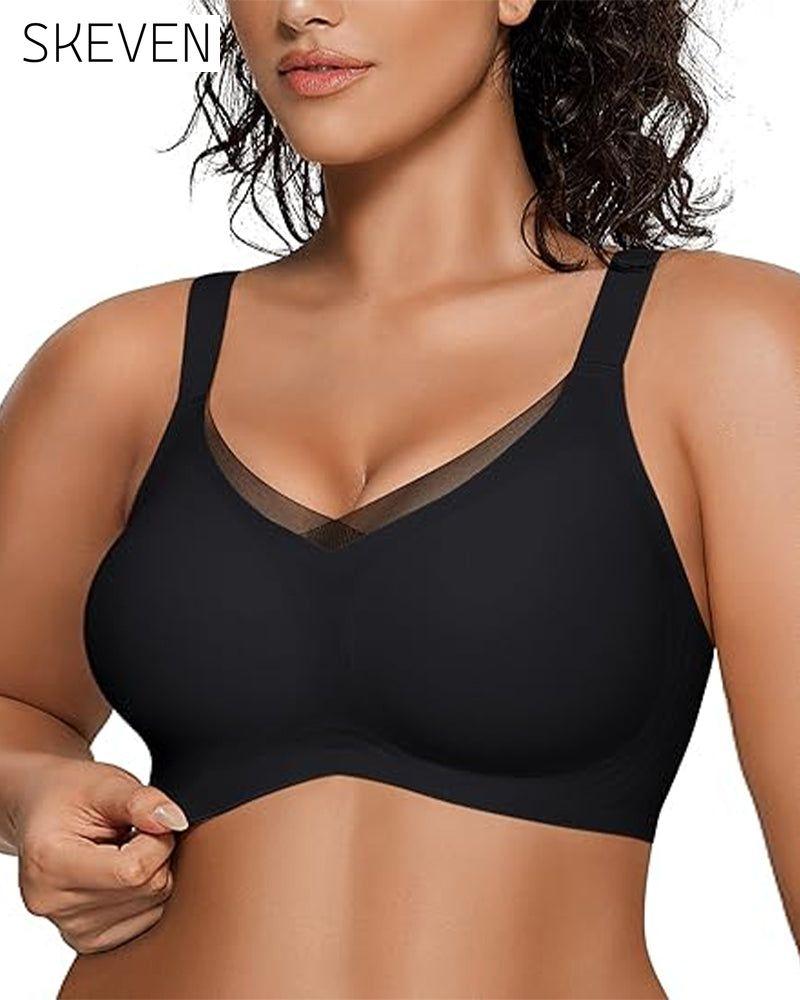 Womens Wireless Bras V Mesh Comfortable Bralette Supportive