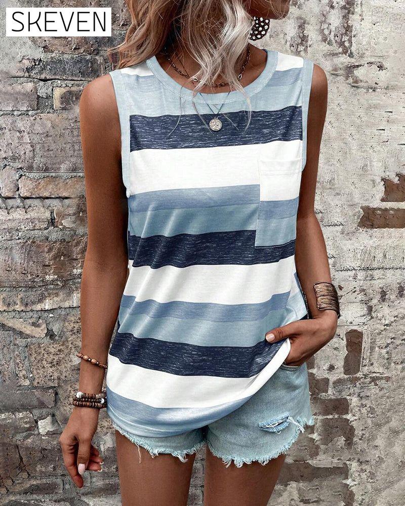 Lässiges Tanktop mit Streifenmuster