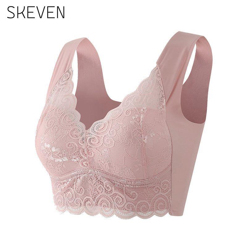Seamless Push Up Wireless Lace Bra