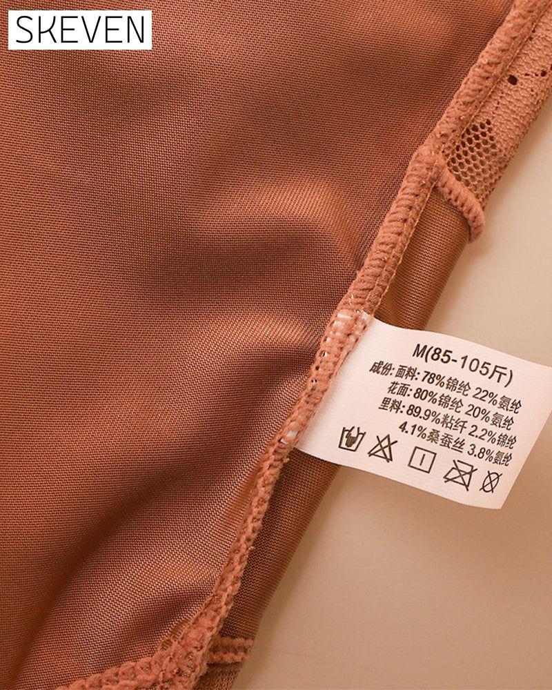 Damen-Slips mit hoher Taille und Spitze