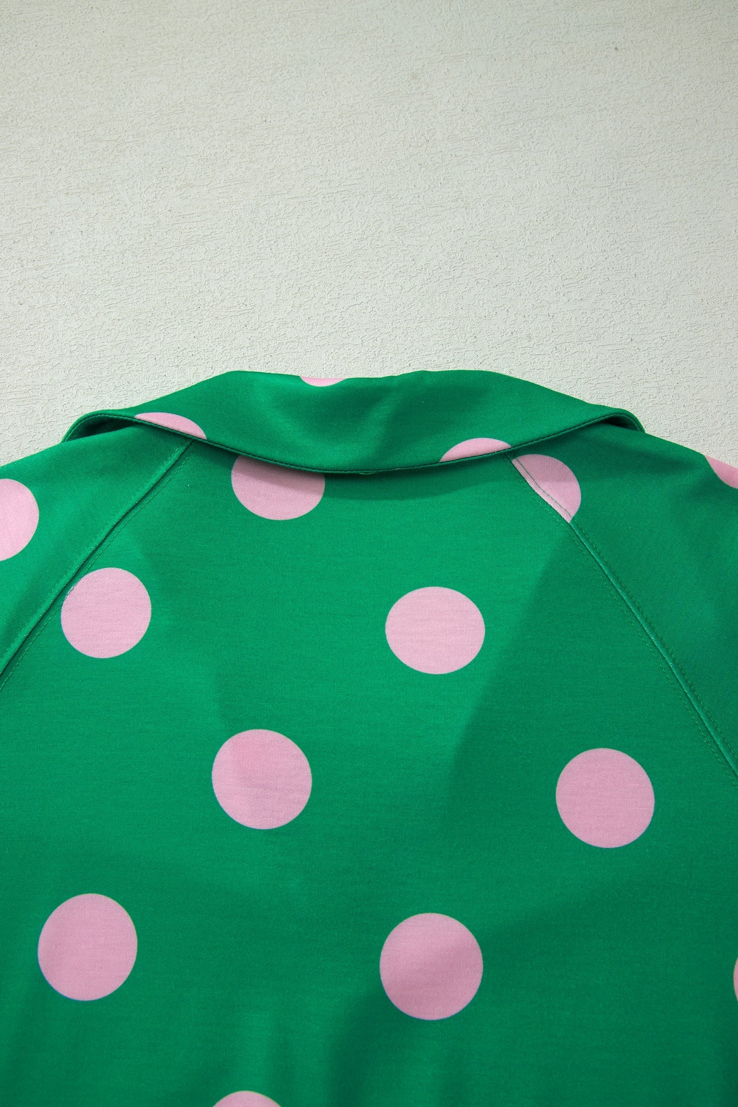 Polka Dot V-Neck Tee & Drawstring Shorts Set