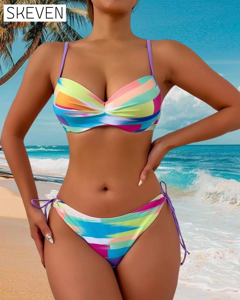 Two-Piece Printed Rope Bikini