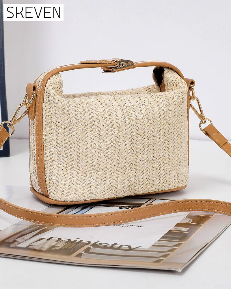 Straw Woven Lunch Box Bag