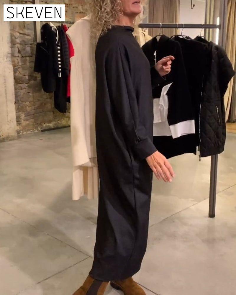 Casual Shift Bat Sleeve Dress