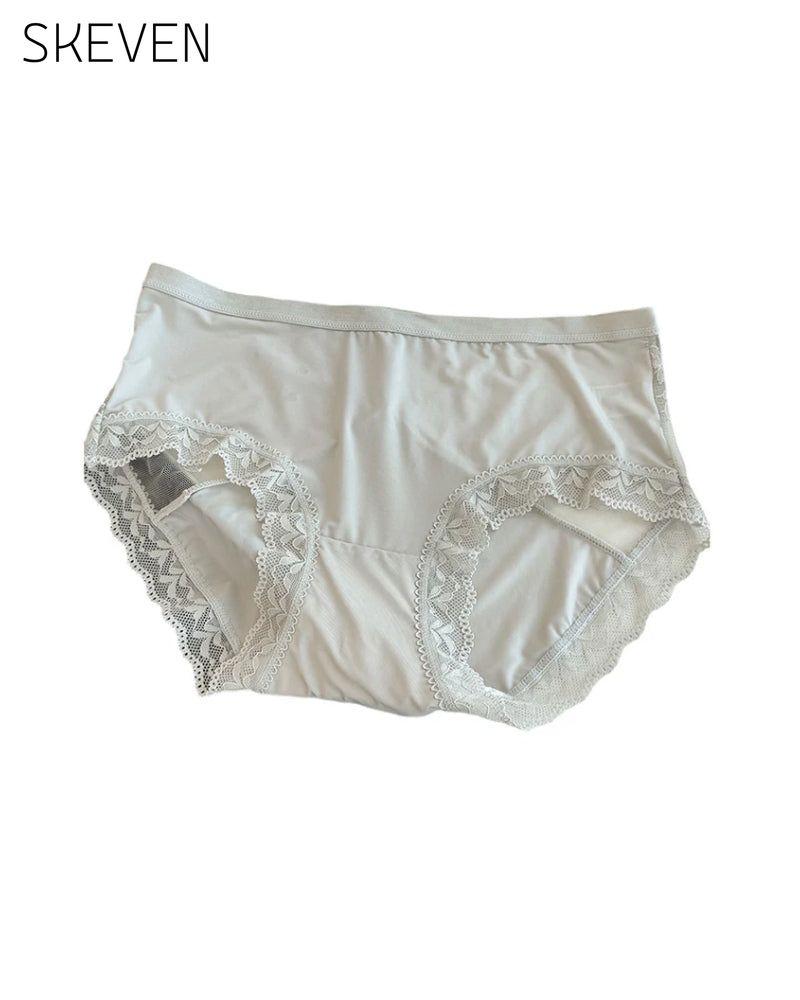 Damen-Slip aus weicher Spitze mit mittelhohem Bund