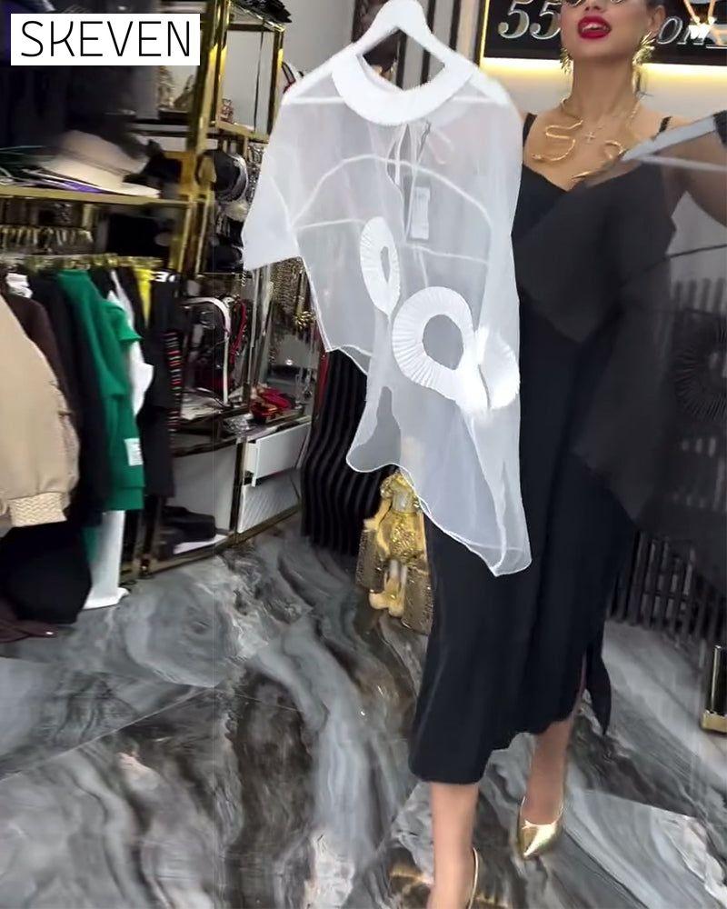 Mesh Cover Up Blouse