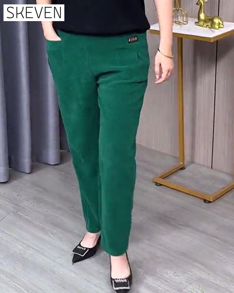 Solid Color Stretch Skinny Pants