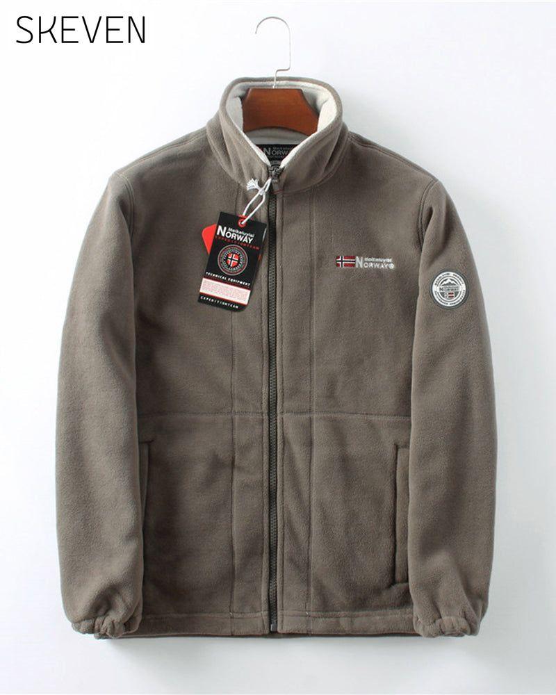 Doppellagige Herren-Fleecejacke &amp; 50 % Rabatt