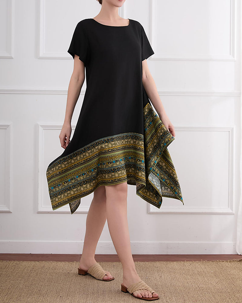 Bohemian Asymmetric Hem Dress