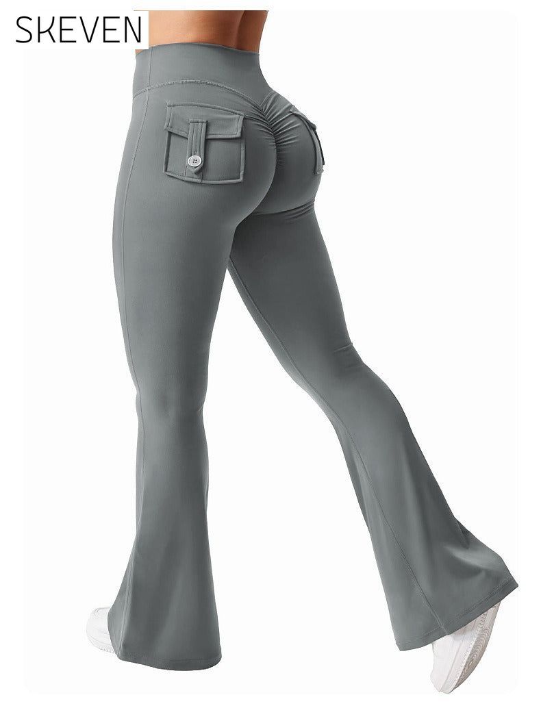 Elastische, schnelltrocknende, ausgestellte Sport-Yogahose