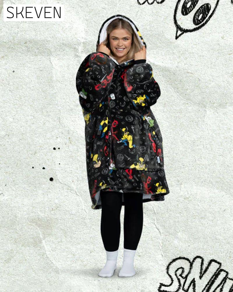 Deadpool And Wolverine Casual Blanket Hoodie 2024 f/w Blanket Hoodies