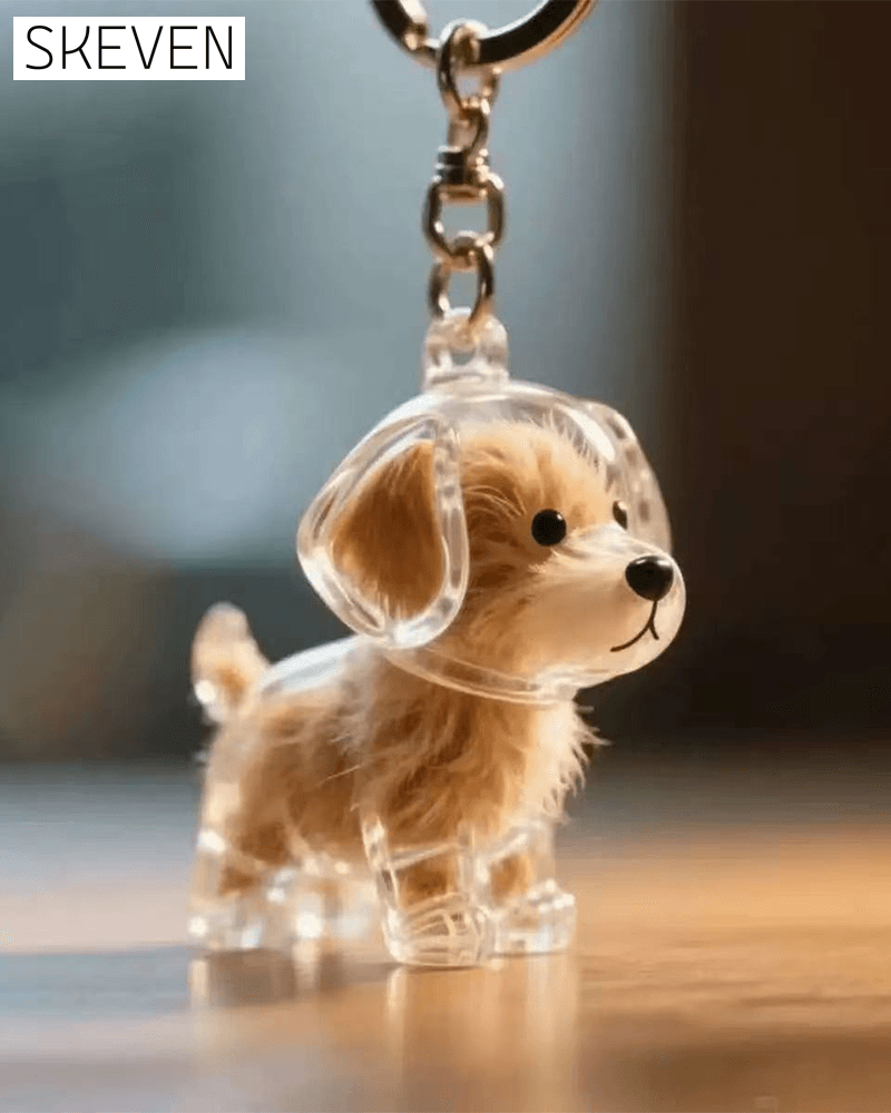 Dog Hair Keepsake Keychain - Memory Capsule Pendant