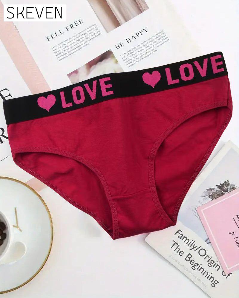 Hüftslips mit Liebesmuster