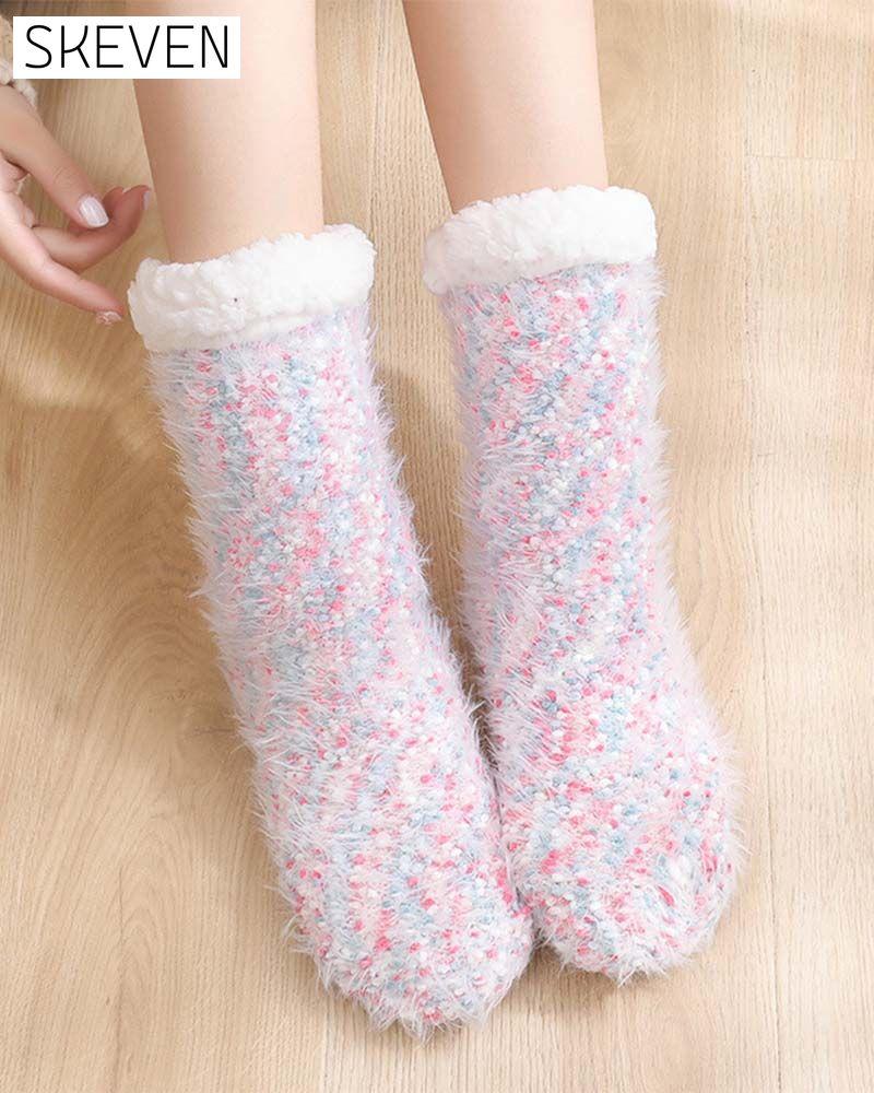 Cozy Lounge Slipper Socks with Grippers