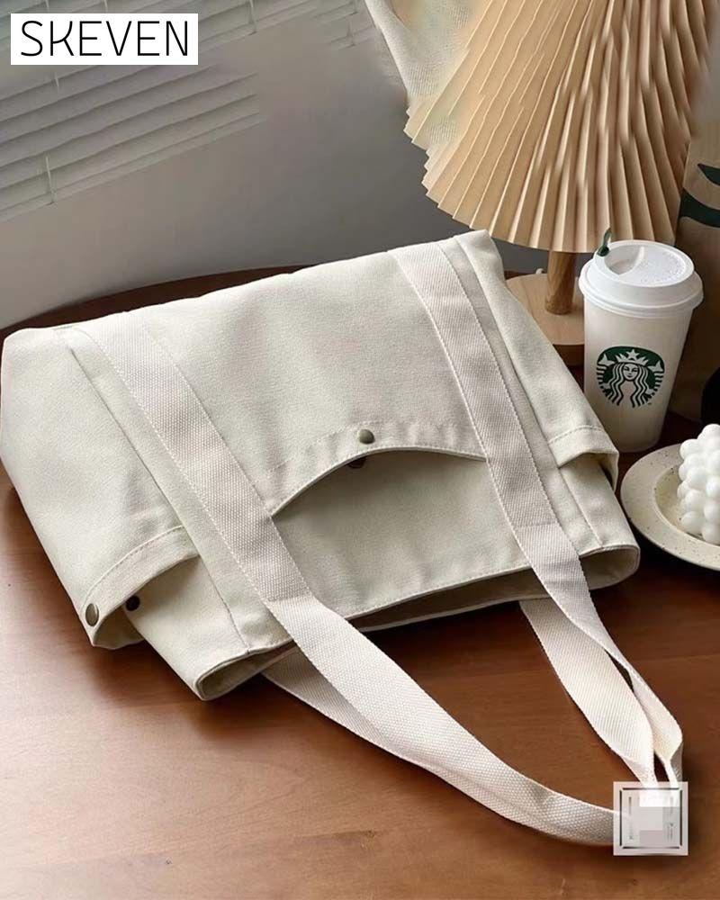 Geräumige Canvas-Tasche mit zwei Tragegriffen