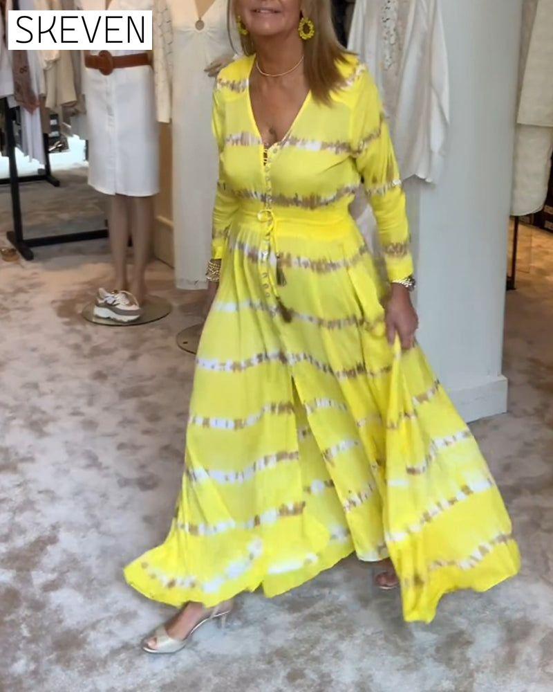 Elegantes langes Damenkleid für den Alltag