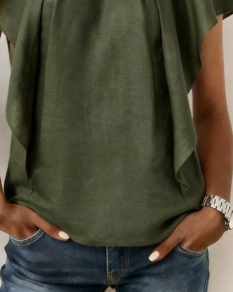 Pleated Sleeveless Blouse