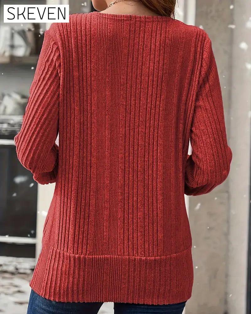 Zweiteiliger Strickpullover mit Fake-Optik