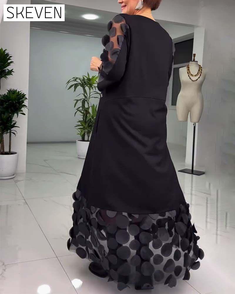 3D-Stickerei-Modekleid