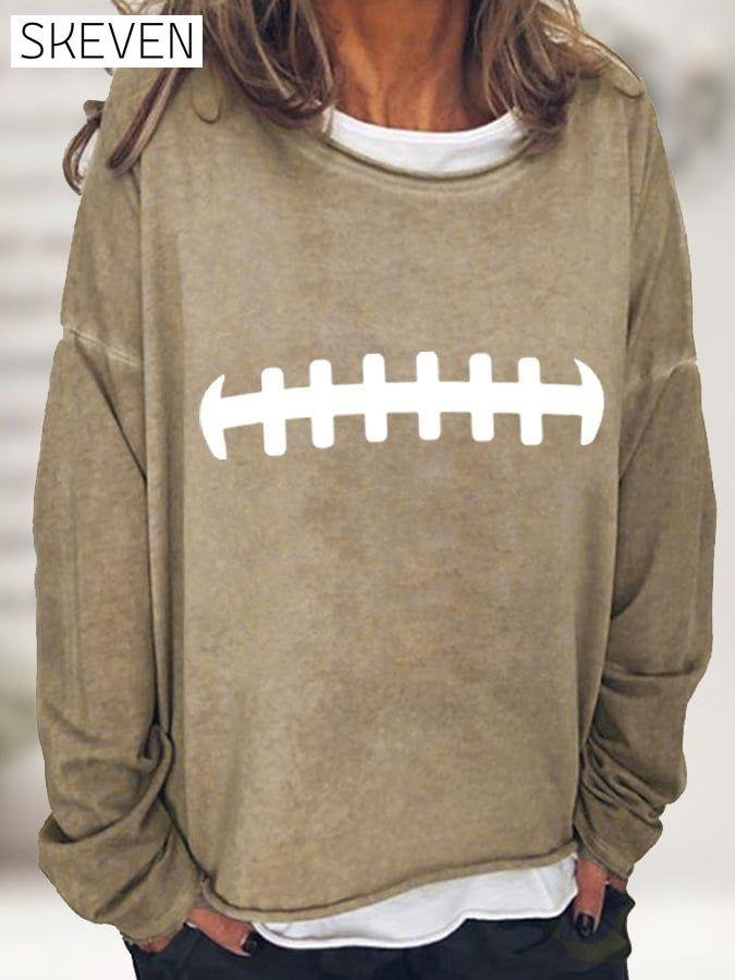 Women's Football Lover Casual Long-Sleeve T-Shirt