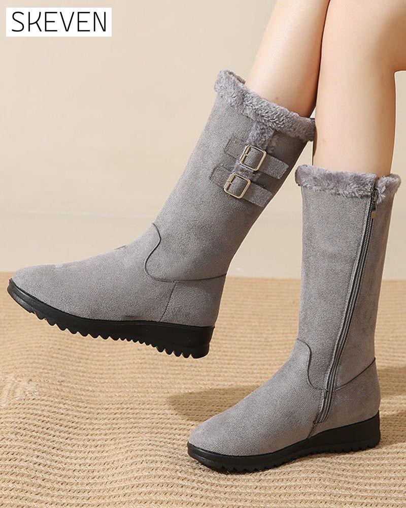 Modische knöchelhohe Schneestiefel für Damen
